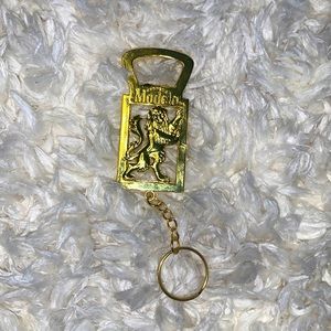 New Modelo Lion gold-toned Metal Bottle Opener Key Chain Cerveza beer keychain